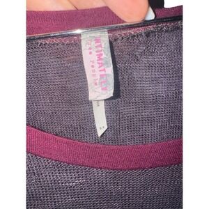 Intimately Free‎ People Womens Tunic Black Half Sleeve Reverse Seam Stretch med